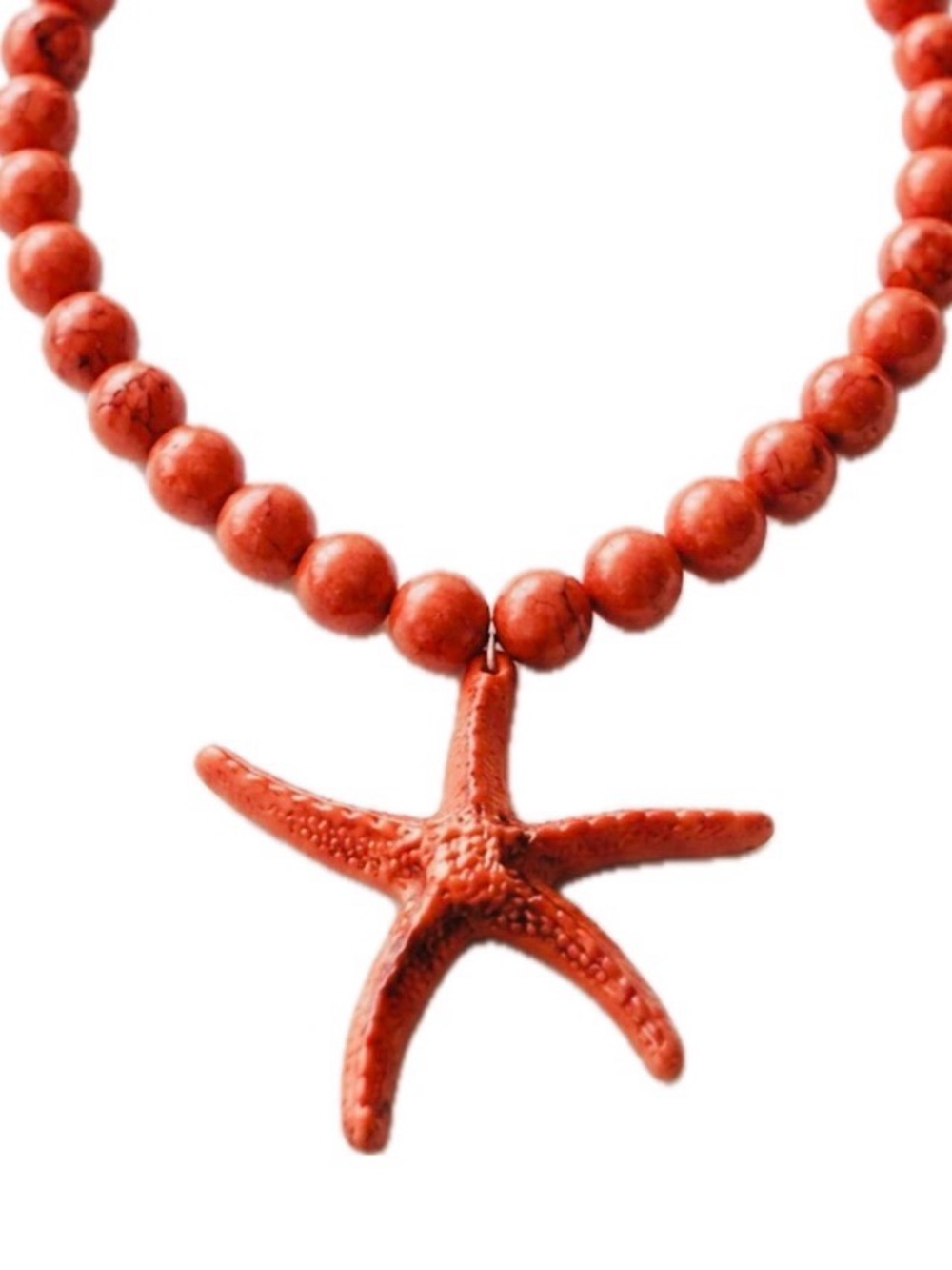 NWT ⚜️🧡⚜️ NATASHA Orange Starfish Pendant Necklace